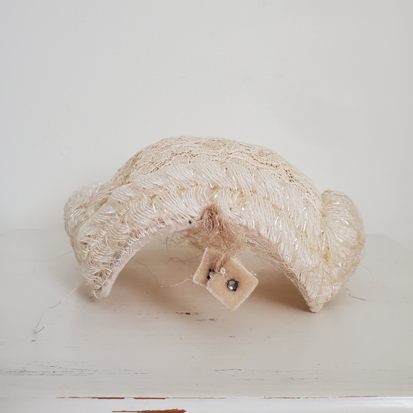 50s Vintage Floral Lace Fascinator Hat - Picture 11 of 14